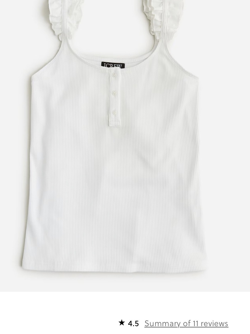 J. Crew Pink Ribbed Tank with Ruffle Straps - Picture 3 of 3